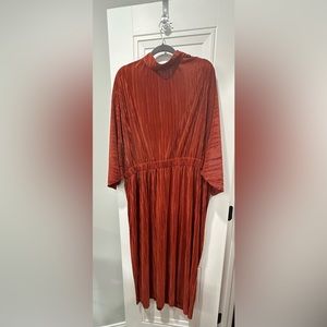 Burnt Orange ASOS high neck dress